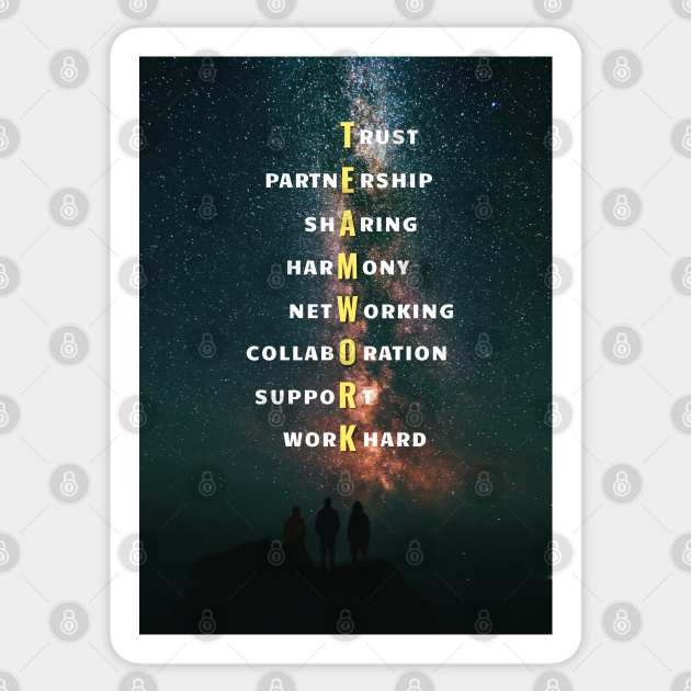 Teamwork makes Dreams Work Sticker by Millionaire Quotes